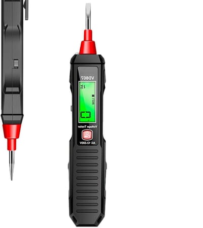 Spanningstester Digitaal - Teststift - Elektra Controleren - Contactloos Meten - 12-300V - Zwart