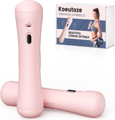 Dumbbell Set - Kleine Gewichten - Kracht Training - Met Massagefunctie - 2 x 1 kg - Roze