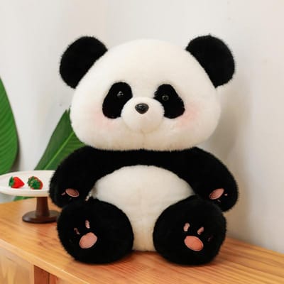 Poupée Panda Géant Poupée de Chiffon Mignon Trésor National Panda Poupée en Peluche Zoo Envoie aux Touristes Cadeaux Souvenirs 45Cm