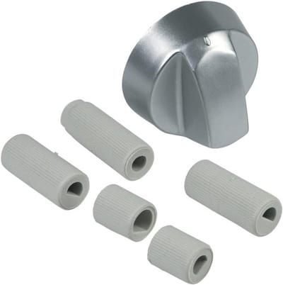 Draaikoop Knop - Kookplaat Handvat - Apparaat Reparatie - Universele Pasvorm - 43 mm - Zilver