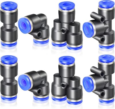 8 Stuks 4mm OD Push to Connect Montagekits - Perfect voor Pneumatische Verbindingen