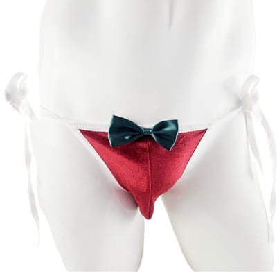 BamBella ® - string bongage - maat Onesize S M L XL XXL - Sexy slip erotische onderbroek valentijnsdag kerst rood groen doorzichtig rollenspel kleding voor mannen