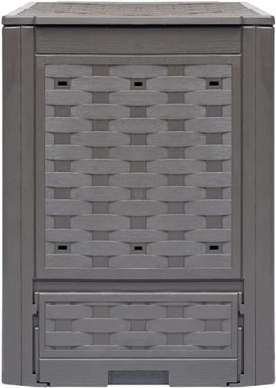 Tuincomposters Set - Afvalbakken - Organisch Afval Verwerken - Rotanlook Kunststof - 600 Liter - Origineel