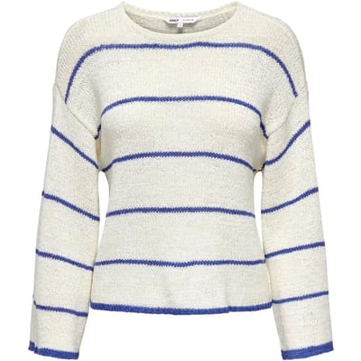 Gestreept rondhals T-shirt 7/8 vrouw Only Geena