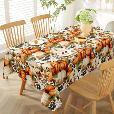Dankzijzegging Pompoen Rechthoekige Tafelkleed voor Tafeldecoratie Feest Waterdicht Herbruikbaar Tafelkleed voor Tafels Eetkamer 90x140cm