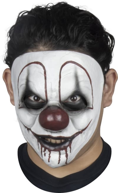Partychimp Famished Clown Gezichtsmasker Eng Masker Clown voor bij Halloween Kostuum Volwassenen Carnaval - Latex - One size