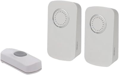 Draadloze Deurbel Set - Bel met Ontvanger - Bezoekers Ontvangen - 32 Melodieën IP44 - 150 m Bereik - Wit