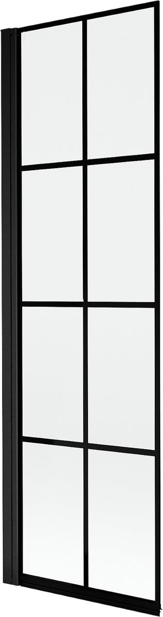Mexen Mist douchewand 1-vleugelig links 60 x 150 , zwarte ruit, zwart - 8A9-060-001-70-77-L