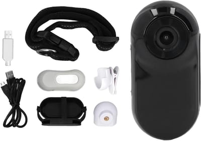 SnelShoppen - Kattenhalsbandcamera 1080P HD, Mini-actiecamera voor Honden, Video-opnamen Binnen/Buiten, Geen WiFi Nodig, Dierbenodigdheden, Compact en