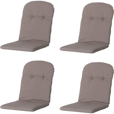 Madison - Kuipstoelkussen Hoge Rug Panama jute - Ca. 96x45 cm - Set van 4