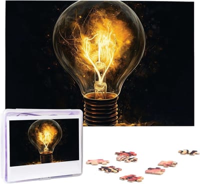 Fotopuzzel 1000 stukjes - Volwassen Puzzel Puzzel voor Familie - Ontspannen en Ontstressen - Gedetailleerde Gloeilamp Print