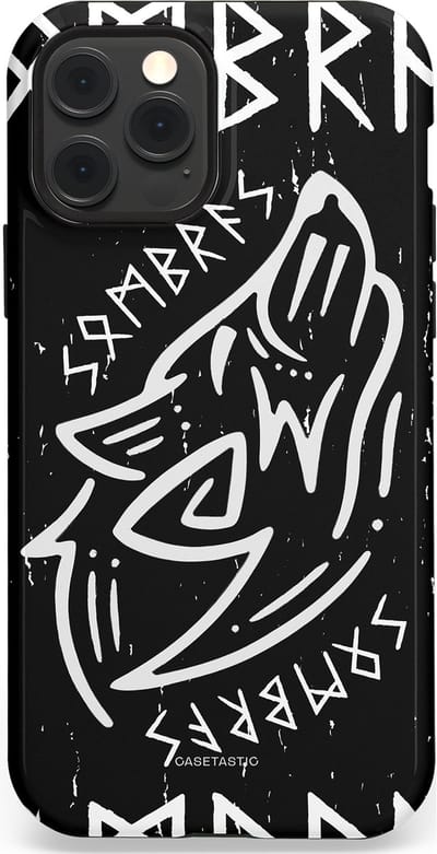 Casetastic Hoesje Geschikt voor Apple iPhone 12/12 Pro Magsafe - Stijlvolle Beschermende Duo-layer Case - Wolvenkreet