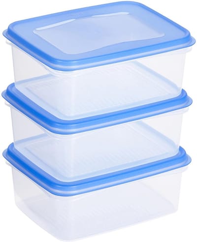 Sunware - Club Cuisine diepvriesdozenset set van 3 1,2L transparant blauw
