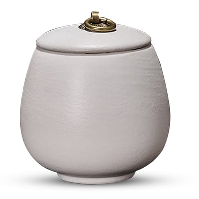 Luxe Urn 170 ML - Crematie Urn - Uniek - Voor Huisdieren of Menselijk As - Crematie As - Mini Urn - Decoratie Urn - Mat Wit