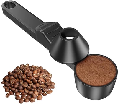 Koffielepel met Trechter voor Gemalen Koffie, 30ML - Herbruikbare Lepel voor Thee en Eiwitpoeder, Ideaal voor Koffiecups en Keukenaccessoires