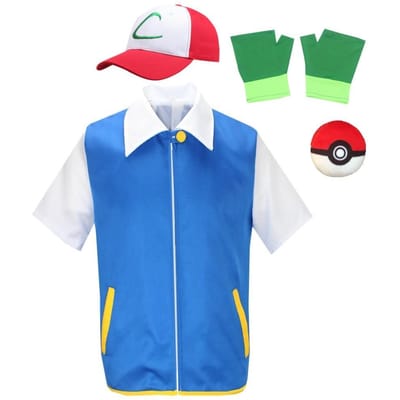 Jongen en meisje cosplay huisdier sprites cosplay Pok é mon Ash Halloween cosplay nieuwe coole kostuums nieuw 110&Other blue