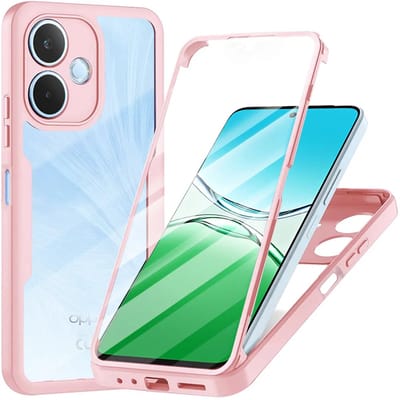Hoesje geschikt voor Oppo A5 Pro - Techsuit ColorVerse 360 Case met Screenprotector - Roze