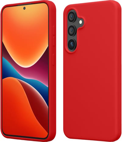 kwmobile telefoonhoesje geschikt voor Samsung Galaxy S25 - Hoesje met siliconen coating - Smartphone case in klassiek rood