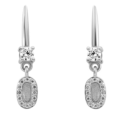 Orphelia 'Lily' Dames 925 Sterling Zilveren Hangoorbellen - Zilver ZO-7582