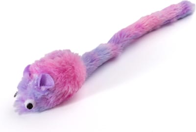 Nobleza Kattenspeelgoed - Speelmuis voor Katten - Pluche Muis - Knisperende Staart - Paars