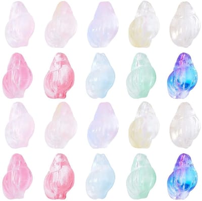 Cosensi - Dailygoods - Doos met 80 Transparante Schelpkralen voor Sieraden Maken