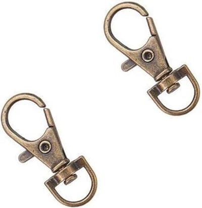 2x mini swivel karabijnhaak - BRONS - 35mm