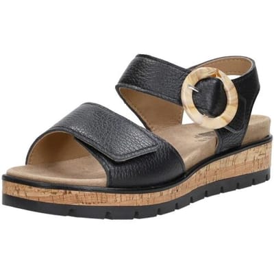 SUB55 Comfort Collection Mia 96 Sandalen Plat - Zwart - Maat 43