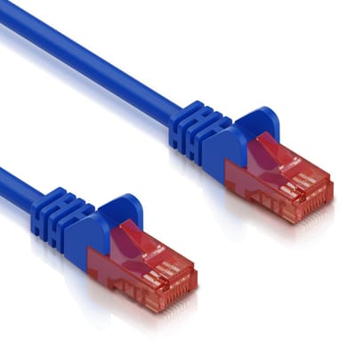 Cat 6 - U/UTP - Netwerkkabel - Patchkabel - Internetkabel - 10 Gbps - 0.25 meter - Blauw - Allteq
