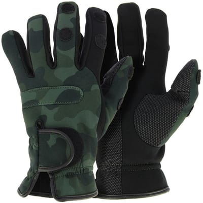 NGT Neoprene Camou Gloves L - Vis Handschoenen