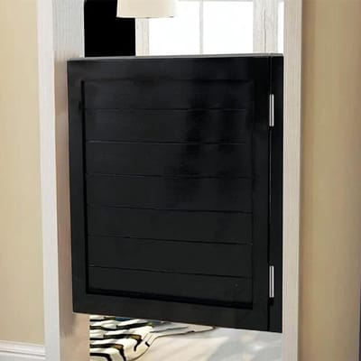 Houten Saloondeuren - Café Deuren - Ruimtes Verdelen - Zelfsluitend - 55cm Breed - Zwart
