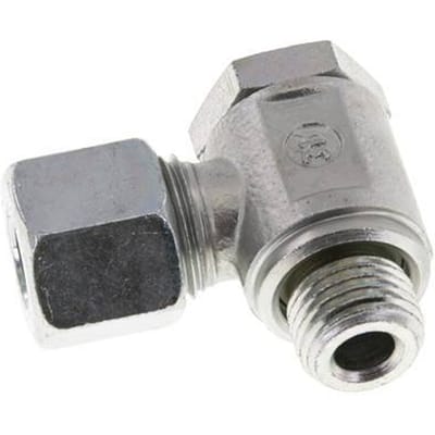 10L & M14x1.5 Verzinkt Stalen Swivel Joint Snijringkoppeling Buitendraad 250bar Draaibaar ISO 8434-1