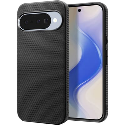 Spigen Liquid Air Hoesje Geschikt voor Google Pixel 10 / 10 Pro - Back Cover Flexibel TPU Matte Zwart