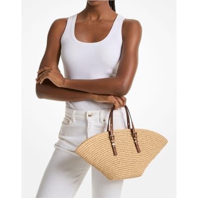 Michael Kors Small Fan Tote Bag Luggage Maat: OS | Handtassen Outlet | Dames | Beige
