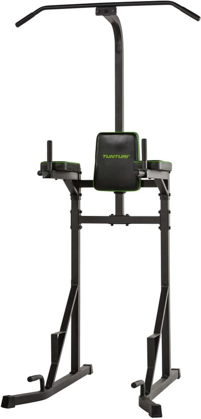 Tunturi PT20 Power Tower - Pull up station - Dip station - Sit up - Bankdrukken - Incl. gratis fitness app
