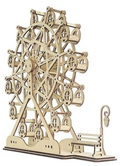 Houten 3D puzzel reuzenrad - Mechanische bouwset voor modelbouwers - Educatief speelgoed en cadeau