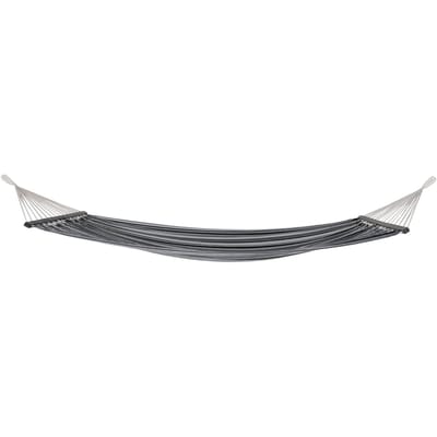 Lamia Hangmat: Grijs/Zwart, Katoen/Polyester, Larikshout. - House Nordic - Hangstoelen - Zwart - Hout; Polyester; Katoen