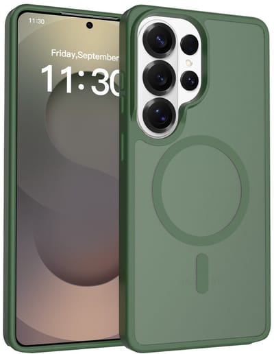 Solidenz Hoesje - geschikt voor Samsung Galaxy S26 Ultra - Geschikt voor MagSafe - FrostMag - Groen
