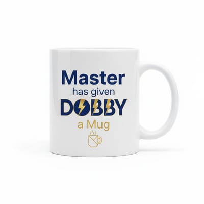 Master Has Given Dobby a Mug Grappige Quote Koffiemok 330 ml – Keramische Mok voor Fantasy Fans & Cadeau