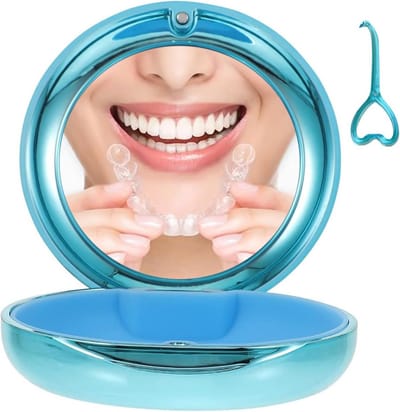 Schatten Retainer Houder met Spiegel voor Invisalign en Nachtbewaker