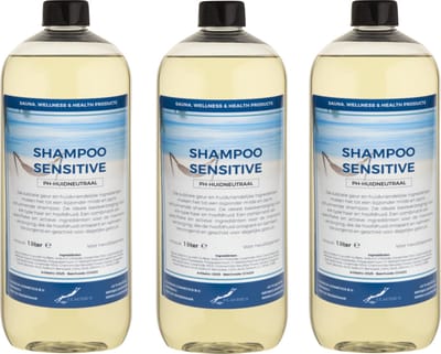 Shampoo Sensitive Care - 1 liter (transparant) - 3 Stuks - Voordeelverpakking - Haarverzorging