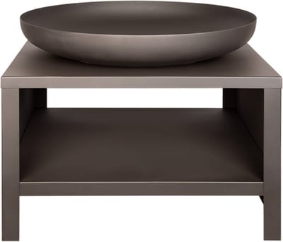 Esschert Vuurschaal met Houtopslag 80 cm Zwart