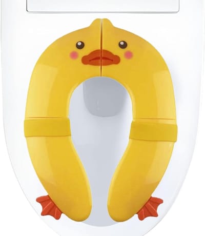 Potty Training Zitting - Reis Potje - Zindelijkheid Oefenen - Opvouwbaar Ontwerp - 20 x 14.3 cm - Rood Gezicht