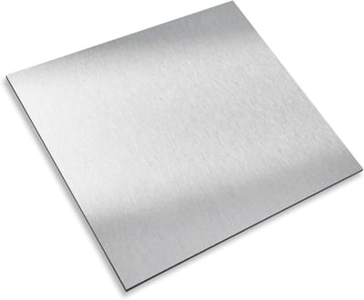 Aluminium Composiet Plaat Zilver Geborsteld 20x20 cm - 3mm Dik Robuust en Weerbestendig Paneel