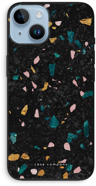 Case Company® - Hoesje geschikt voor iPhone 14 hoesje - Terrazzo N°10 - Biologisch Afbreekbaar Telefoonhoesje - Bescherming alle Kanten en Schermrand