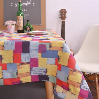 Blauw En Wit Porselein Retro Patroon Katoen Linnen Tafelkleed Kerst Europees Stijl Hoes Wasbaar Tafelkleed Voor Theetafel 140 X 250CM