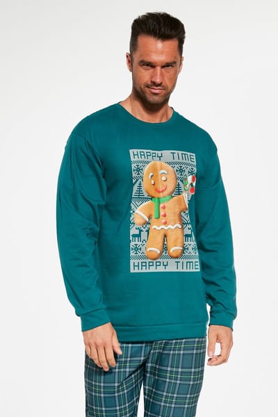 Cornette Katoenen Familie Pyjama Heren Volwassenen | Lange Mouw Lange Broek | Kerst Winter Matching Gezin Pyama | Cookie 2 115/234 XXL
