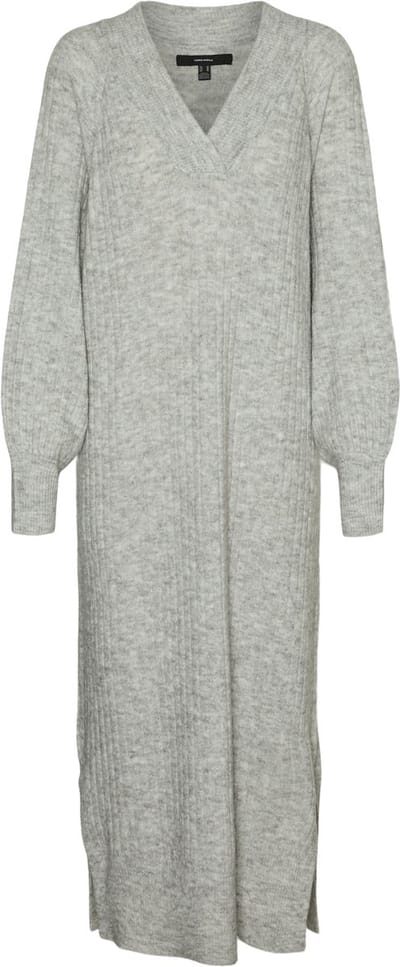 VERO MODA - VMPHILINE LS RIB V-NCK CALF DRESS GA BOO - Dames - Mini jurken