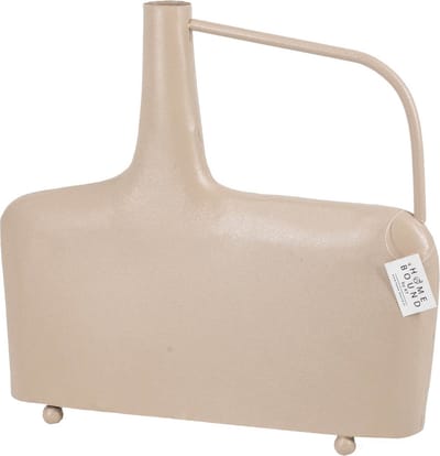 HomeBound by Ky | Vaas met oor sand | 35x7x31,5cm | zandkleurige bloemenvaas met oor