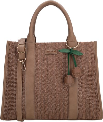 Charm London Bermondsey Shopper - Handtas - Schoudertas - Rietlook - Dames - Tote Bag - Dames Tas - Mokka