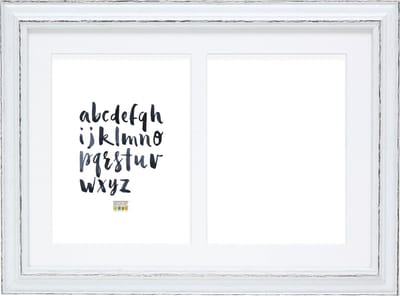 Deknudt Frames fotolijst S221H3 P2 - wit met accent - 2 foto's 10x15